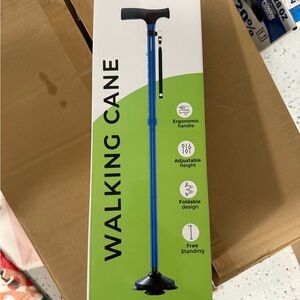Blue Walking Cane with Ergonomic Handle